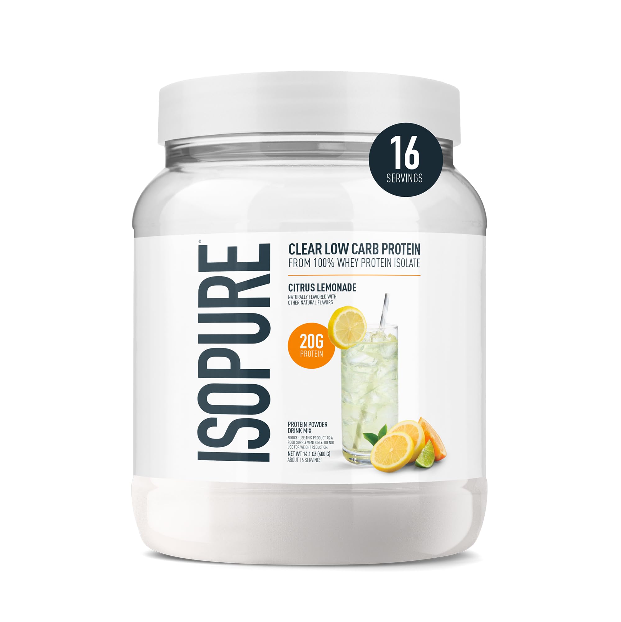 Amazon.com: Isopure Clear Whey Isolate Protein Powder, Lactose